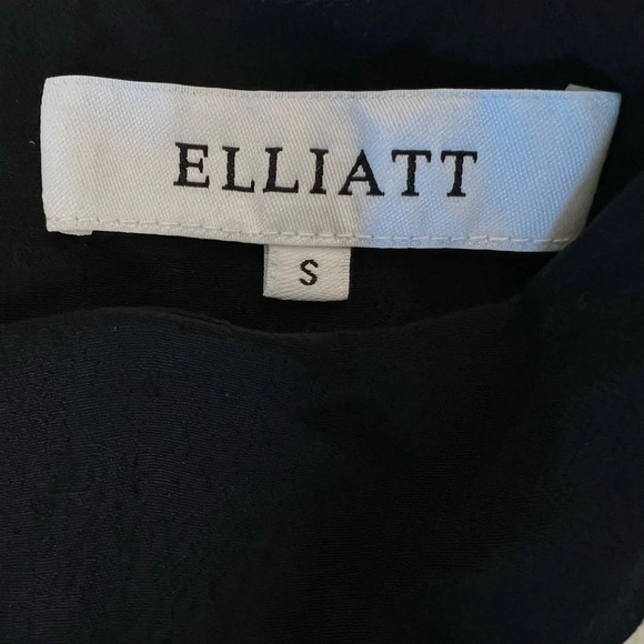 ELLIATT x REVOLVE Black Cubism One Shoulder Mock Neck Top Asymmetrical Blouse S - Picture 4 of 10